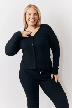 Brushed Rib Co Ord Cardigan