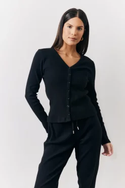 Brushed Rib Co Ord Cardigan