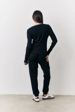 Brushed Rib Co Ord Slim Joggers