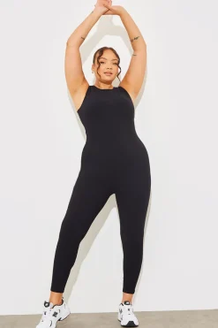 Built-In Bra Racer Neck Sleeveless Sculpt and Control Unitard