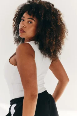 Built In Bra Sculpt & Control Racer Neck Bodysuit