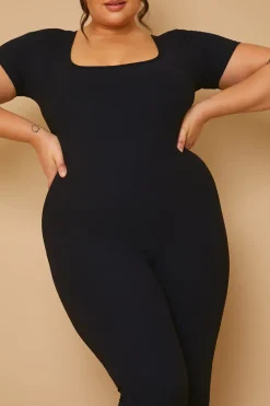 Built-In Bra Short Sleeve Sculpt and Control Unitard