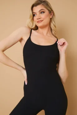 Built-In Bra Strappy Sculpt and Control Unitard