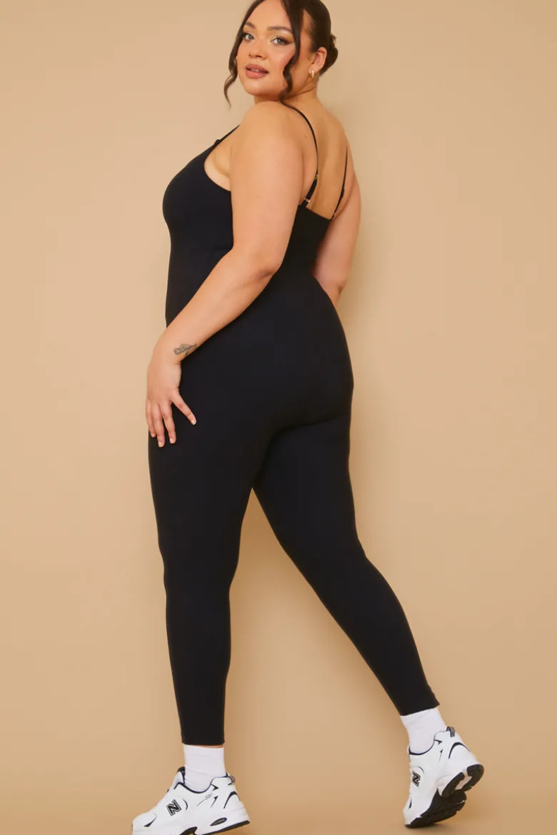 Built-In Bra Strappy Sculpt and Control Unitard