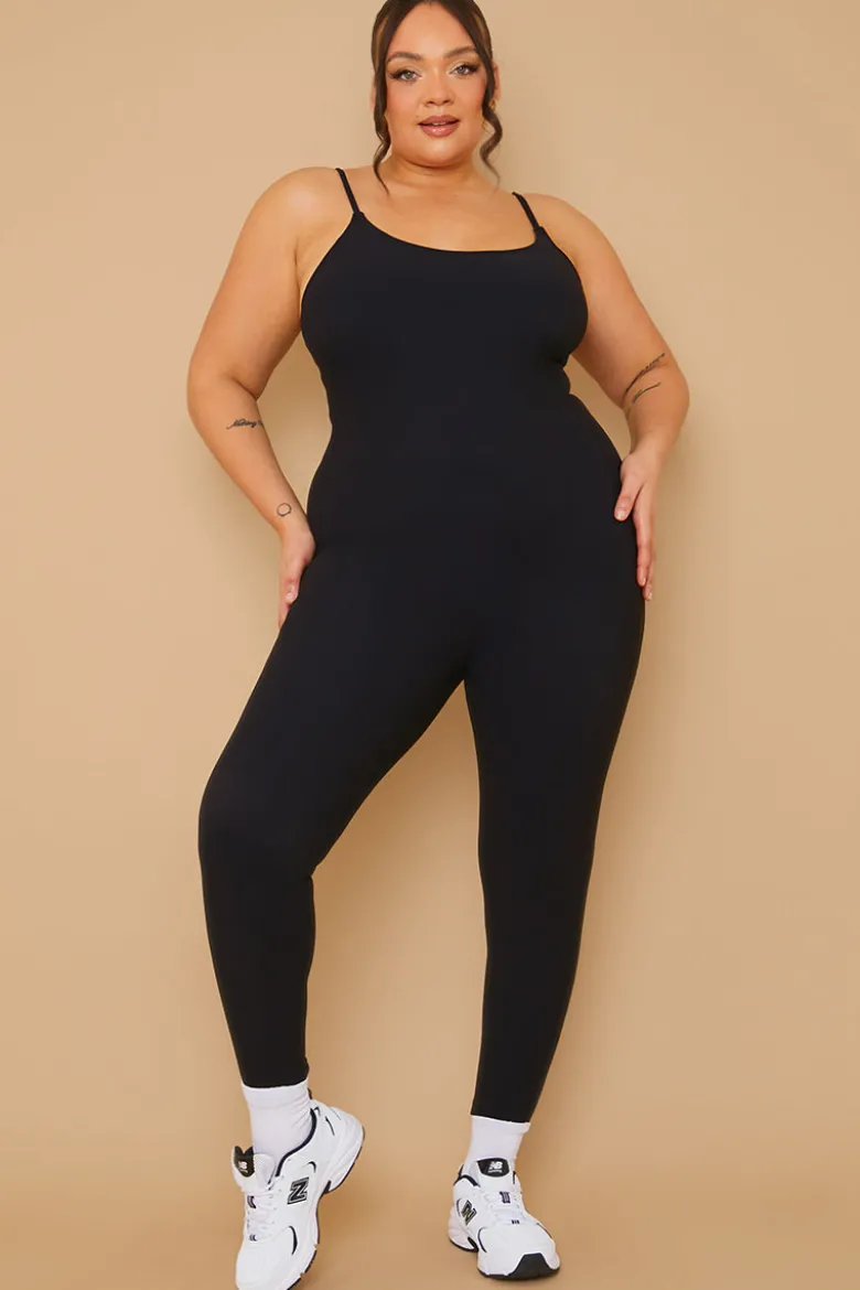 Built-In Bra Strappy Sculpt and Control Unitard
