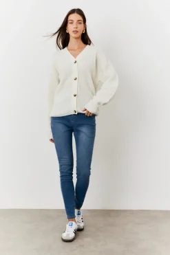 Button Front Knit Cardigan