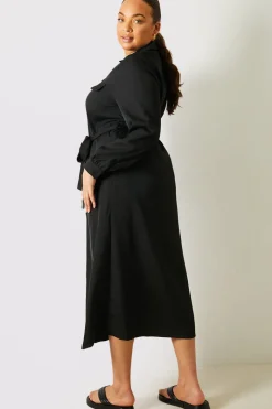 Button Up Belted Dress