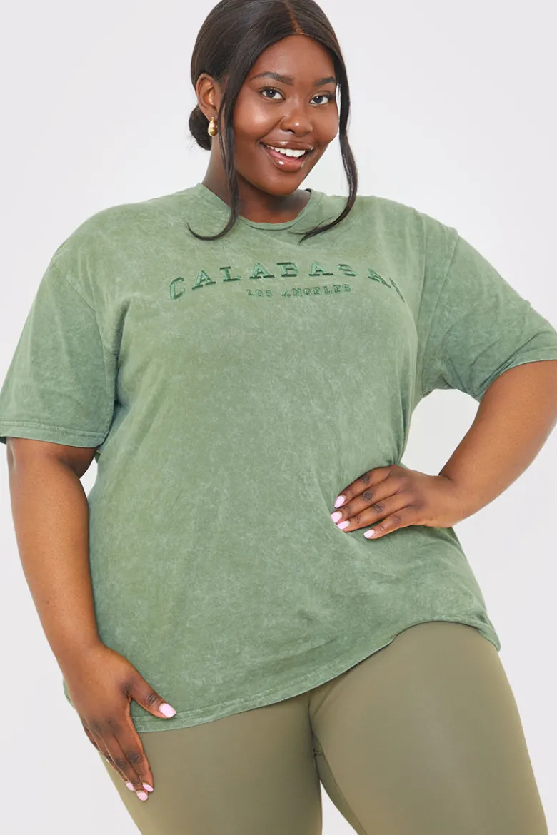 Calabasas' Acid Wash Slogan T-Shirt