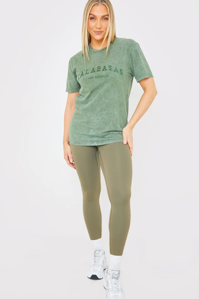 Calabasas' Acid Wash Slogan T-Shirt