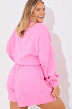 Cheesecloth Elasticated Waist Co-Ord Short
