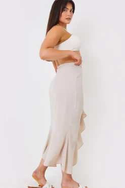 Chiffon Frill Detail Wrap Sarong