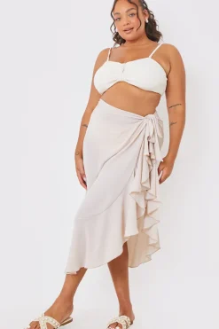 Chiffon Frill Detail Wrap Sarong