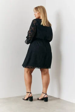 Chiffon Jacquard Skater Mini Dress