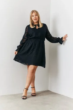 Chiffon Jacquard Skater Mini Dress
