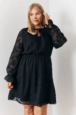 Chiffon Jacquard Skater Mini Dress