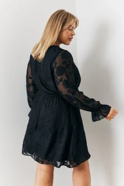 Chiffon Jacquard Skater Mini Dress
