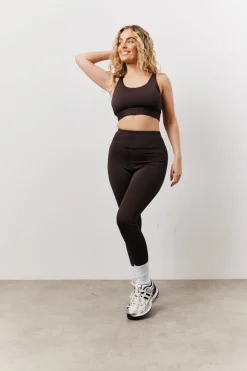 Chocolate Adjustable Sports Co-Ord Bra