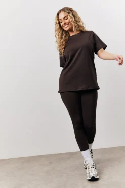 Chocolate Crew Neck Active Co-Ord T-Shirt