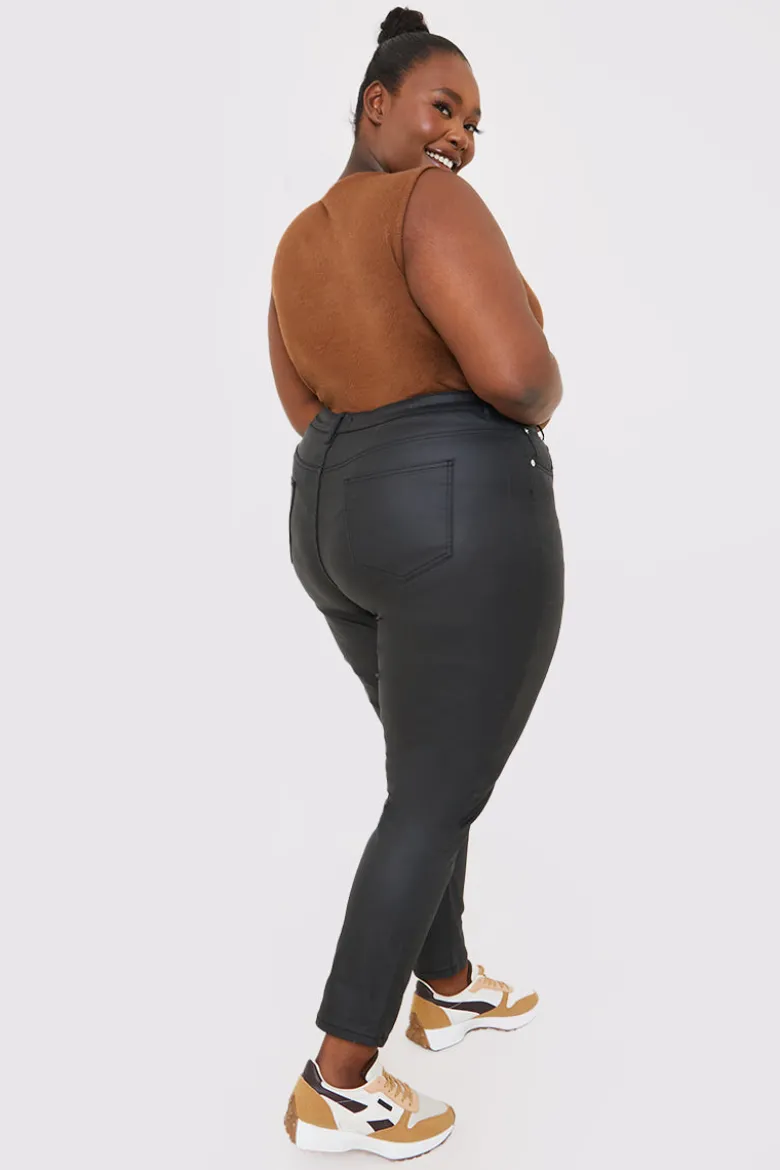 Coated High Waisted Jeans