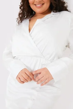 Collar Button Mini Dress