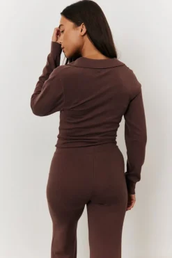 Collared Knit Jumpsuit