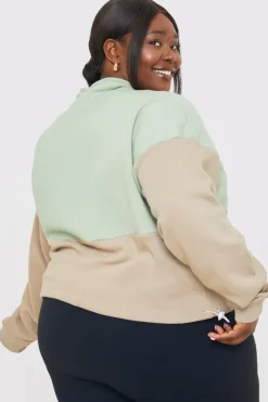 Colourblock Half Zip Sweatshirt