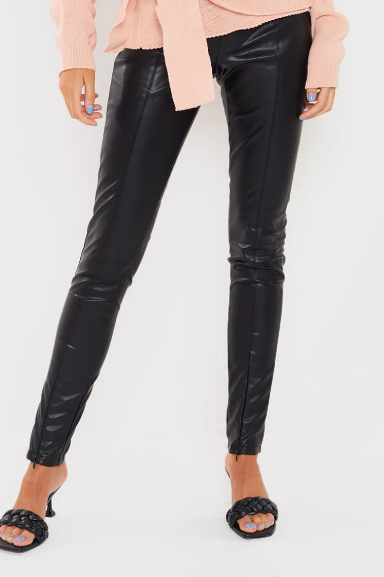 Contour' Leather Look Leggings