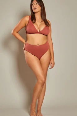 Contour Rib High Leg High Waisted Bikini Bottoms