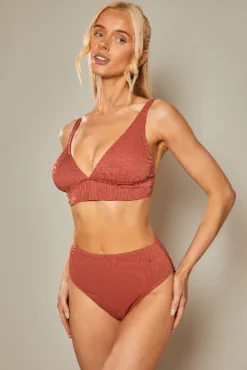 Contour Rib High Leg High Waisted Bikini Bottoms