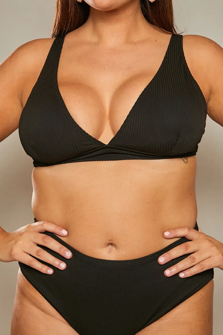 Contour Rib High Waist High Leg Bikini Bottom