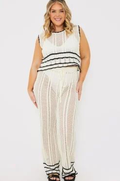 Contrast Binding Crochet Co-ord Top