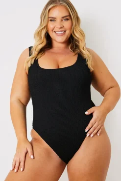 Control Crinkle Scoop Neck Swimsuit