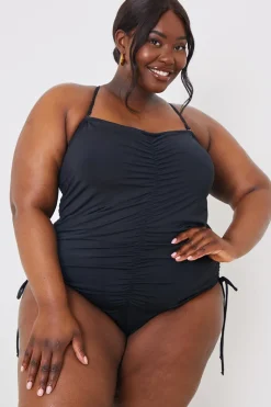 Control Ruched Tie Side Swimsuit