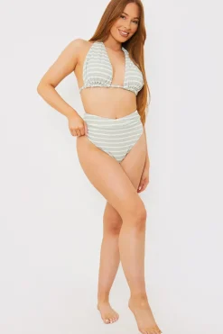 Control Stripe Boomerang Bikini Bottoms