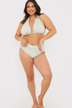 Control Stripe Boomerang Bikini Bottoms