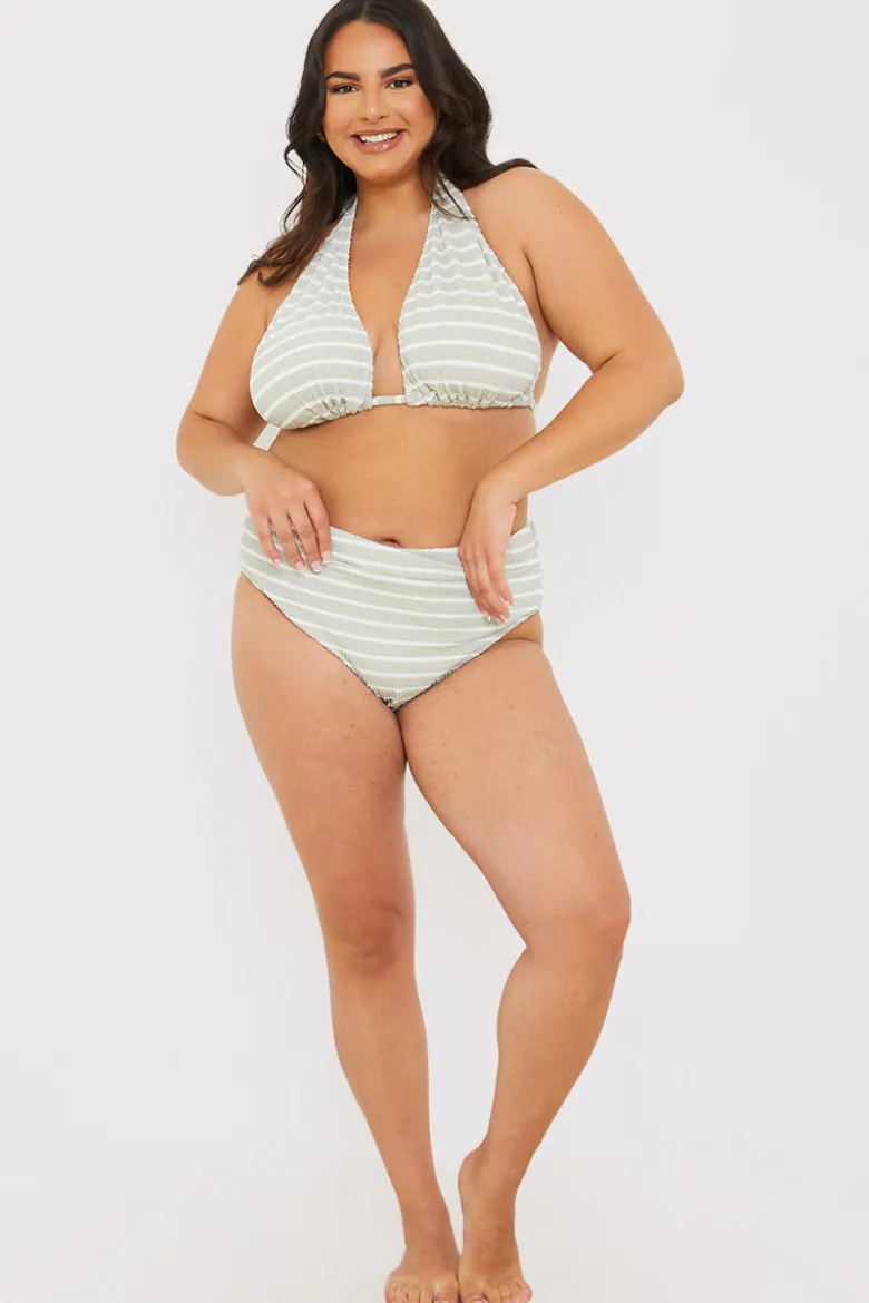 Control Stripe Boomerang Bikini Bottoms