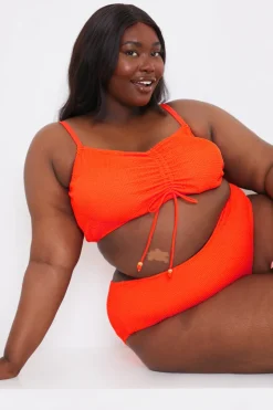 Control Textured High Waist Bikini Bottom