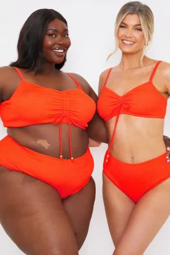 Control Textured High Waist Bikini Bottom