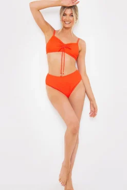 Control Textured High Waist Bikini Bottom