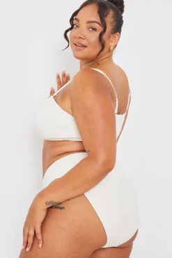 Control Textured High Waist Bikini Bottoms