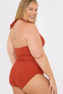 Control Twist Front Swimsuit