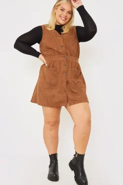Corduroy Pinafore Dress
