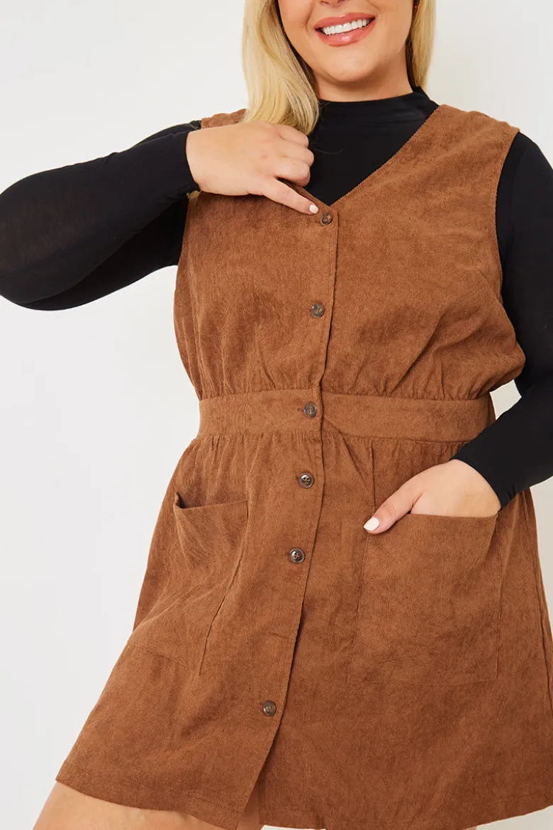 Corduroy Pinafore Dress
