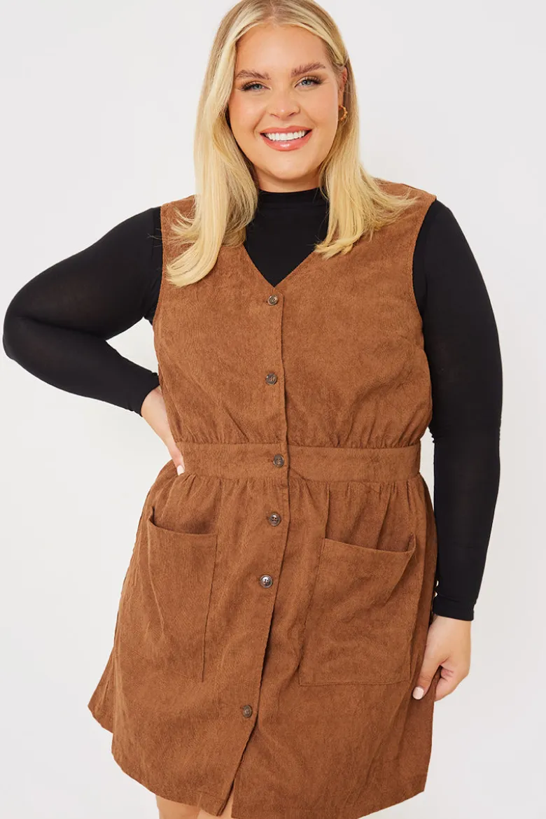 Corduroy Pinafore Dress