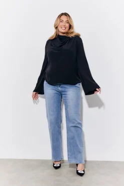 Cowl Neck Draped Blouse