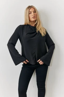 Cowl Neck Draped Blouse