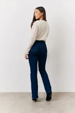 Cream Button Front Frill Bodysuit