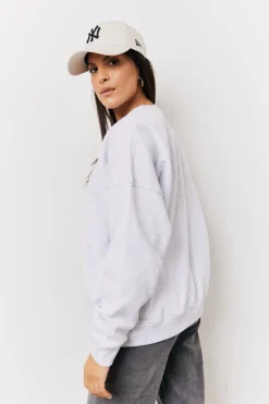 Crew Neck Fleeceback Sweater