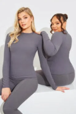 Crew Neck Long Sleeve Rib Top