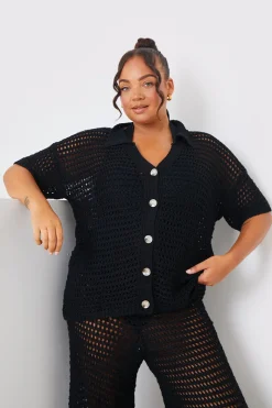 Crochet Button Down Co-Ord Shirt
